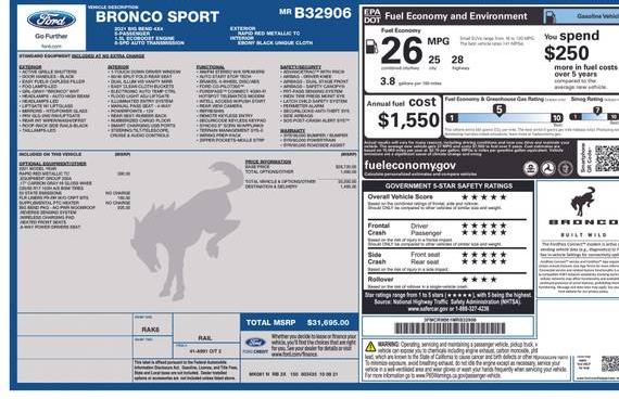 FORD BRONCO SPORT 2021 3FMCR9B61MRB32906 image